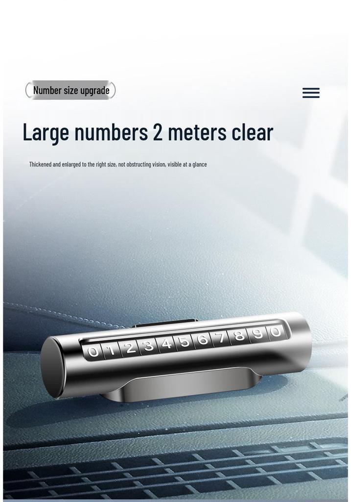 Temporary Hidden Roller Parking Number Plate for Cars