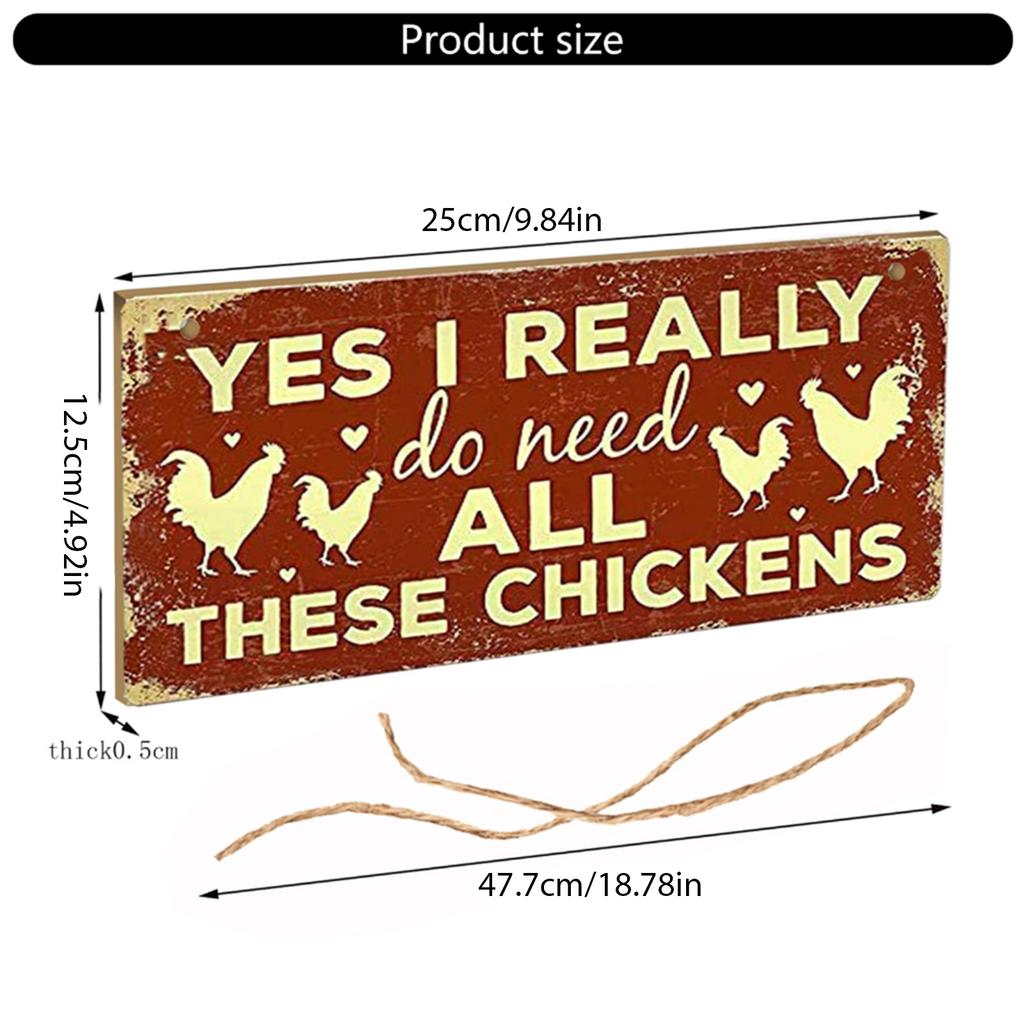 Humorous Chicken Coop Sign Eye Catching Red Chicken Coop Decors Hanging Sign for Farmhouse or Garden Areas