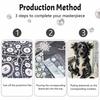 Creative DIY Framed Pearl Art Kit with Cute Dog Bathing Pattern Sparkling Bead Canvas Ready to Display Relaxing Gift for Adults Craft Decor