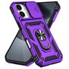 Ring Stand Slide Camera Lens Military Grade Armor Case for iPhone 17 Pro Max 16 15 14 13 Plus 12 11 Pro Max 16e 17 Air  Cover