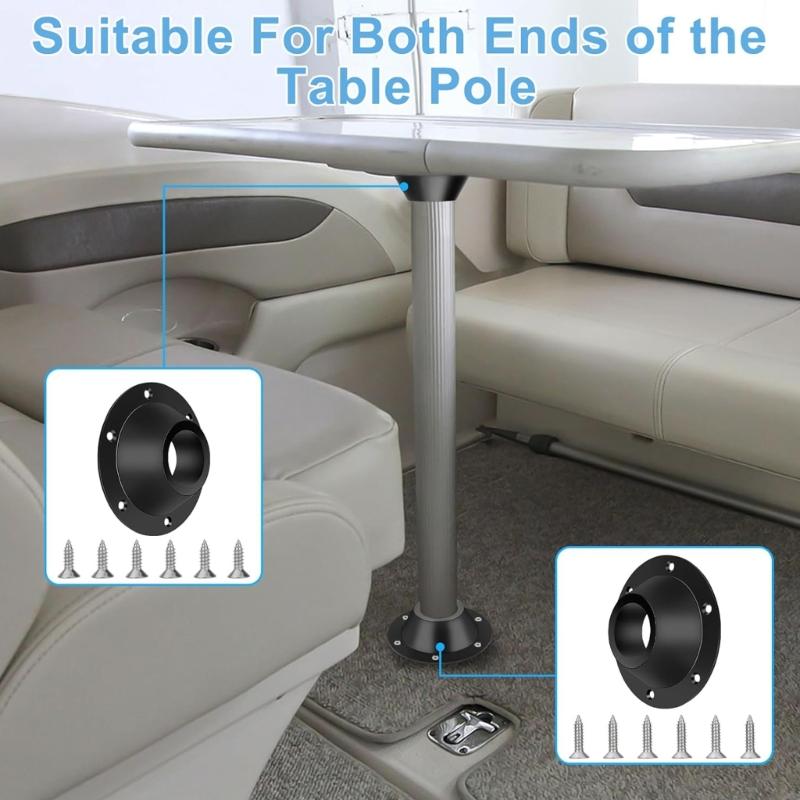 Dinette Table and Floor Mount Base Aluminium Pedestal Table Base Flange Table Leg Base with Mounting Holes