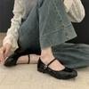 Fashion Spring New Round Toe Women Mary Jane Flats Shoes Shallow Ladies Casual Ballet Shoes Soft Sole Eelgant Leather Shoes