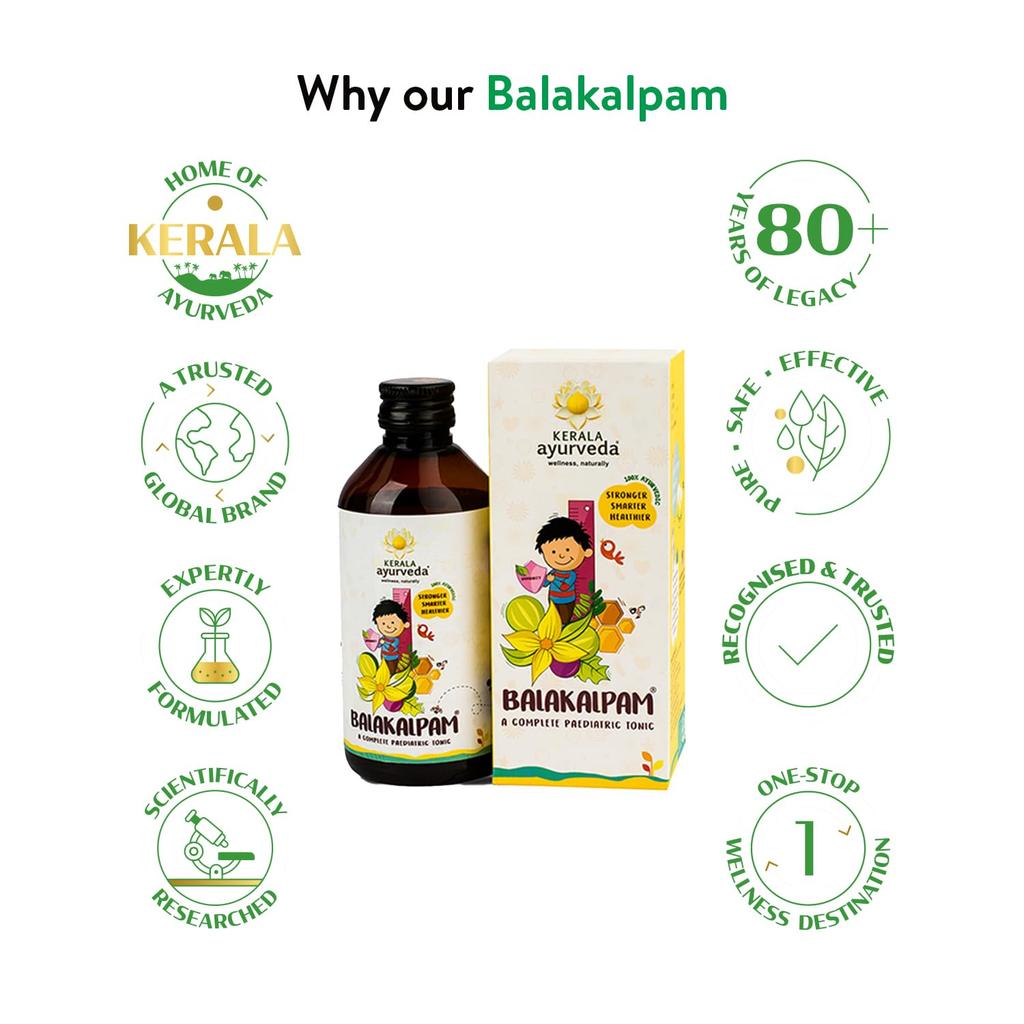 Kerala Ayurveda Balakalpam 200 ml Ayurvedic Tonic For Kids Immunity Digestive Health Booster