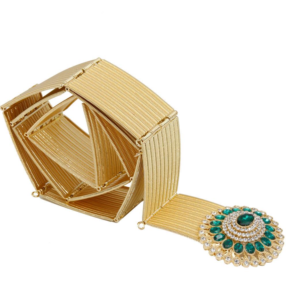 Gold Color Crystal Metal Belt for Women Waistband Wedding Jewelry Robe Waist Chain 2023
