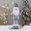 Christmas New Product: Blue Cloth Art Retractable Christmas Figurine Old Man Snowman Reindeer Festival Decoration Ornaments