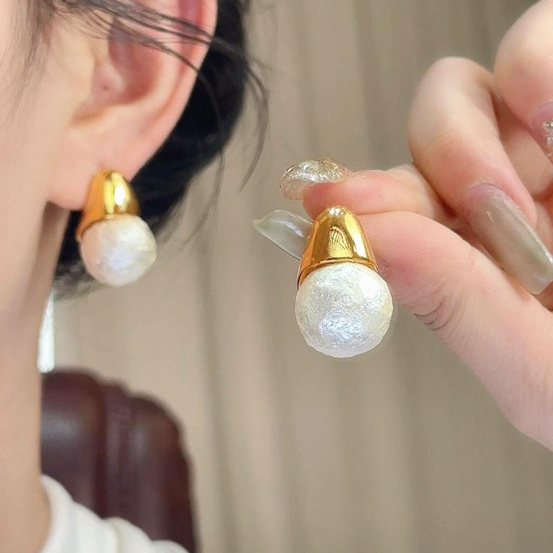 Vintage Transparent Coffee Resin Water Drop Earrings For Women Fashion Temperament Stud Earrings Female Party Daily Jewelry Gift