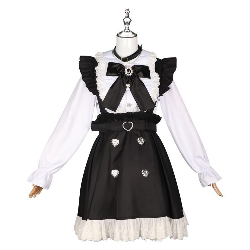 

Hatsune Miku Cosplay Lace Suspender Skirt Costume with JK Uniform Set One Size