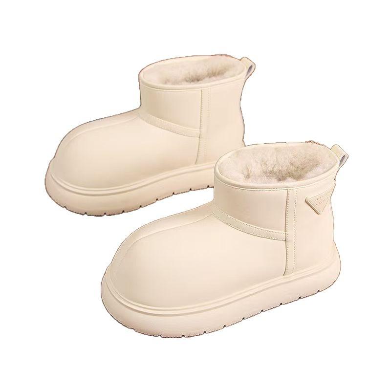 Ugly Cute Snow Boots Women's Velvet Cold-resistant Warm Cotton Shoes Winter New Versatile Matte Leather Fashion Cotton Shoes
