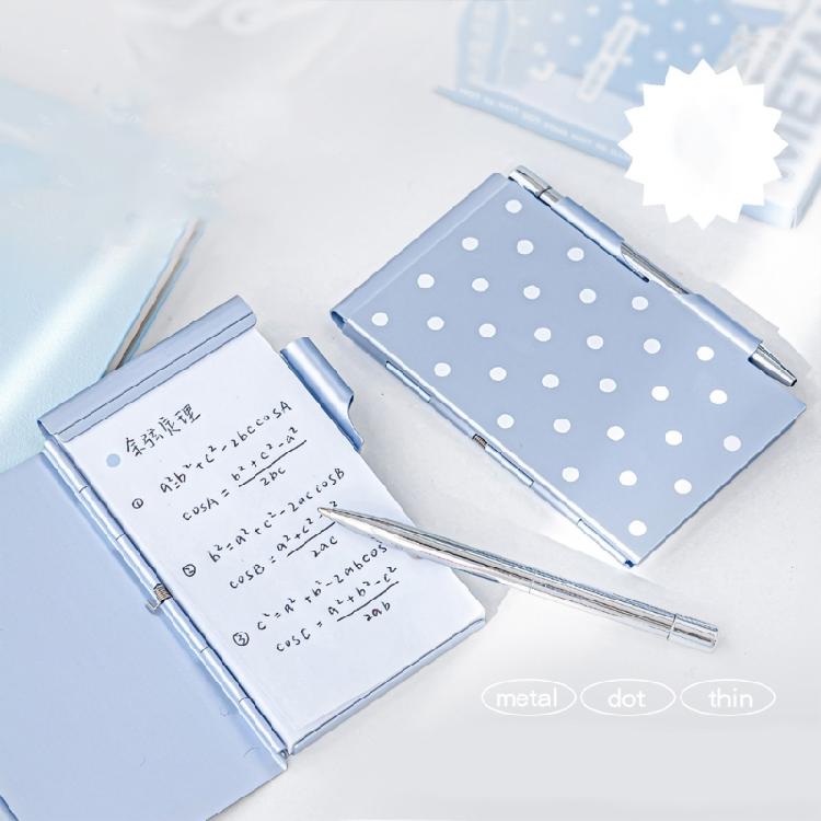 Pocket Journal Metal Writing Notepads With Ballpoint Pen For Students And Business Workers Daily Note Taking Journaling