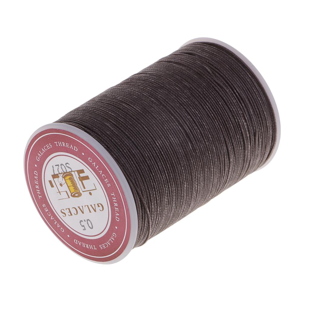 Round Waxed Polyester Thread 0.5mm Hand Sewing Cord for Leather Crafting Shoe Bag Carpet Repair Accessories