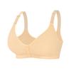 European and American Size Wire-free Front-clasp Bra with Adjustable Shoulder Straps and Threaded Oversized Underwear