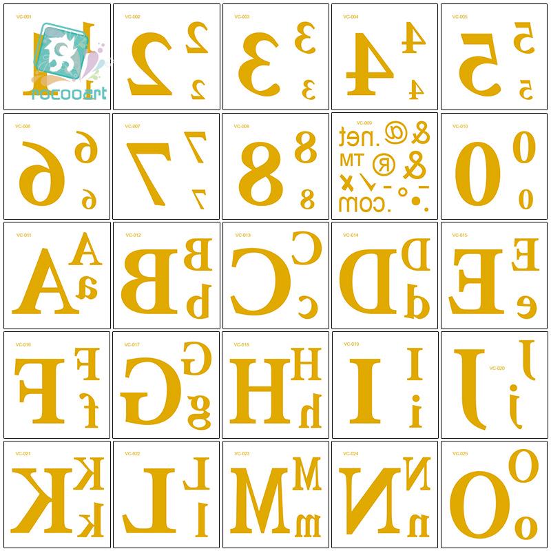 Waterproof Metallic Sports & Party Letter and Number Tattoo Stickers
