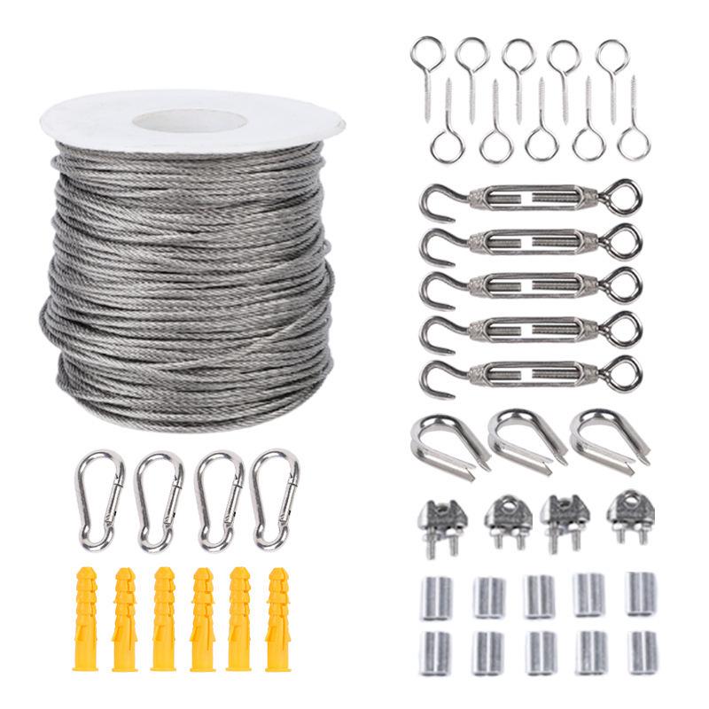 Kit de Rigging Industrial: Cabo de Aço Revestido de Aço Inoxidável para Elevação e Suspensão