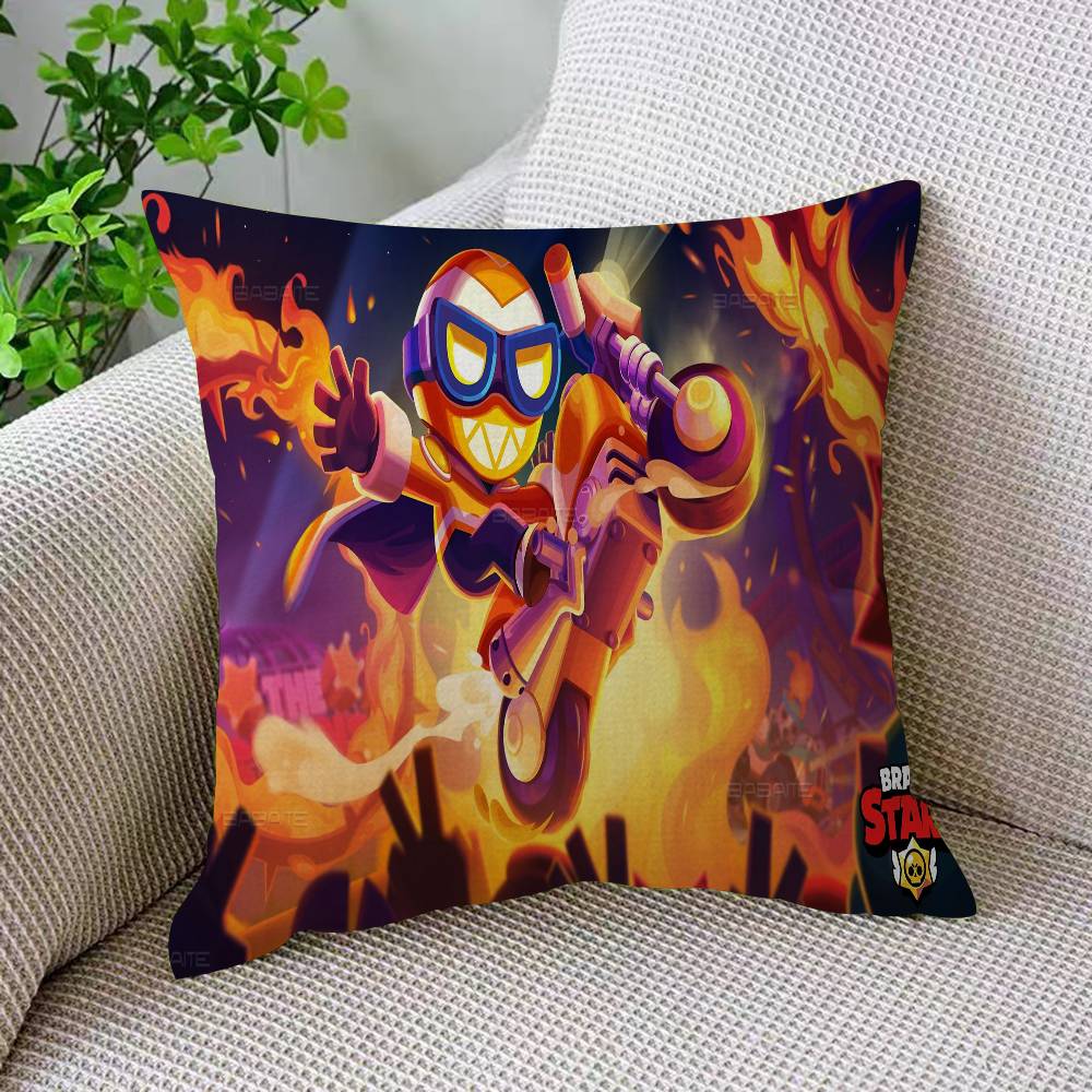 Strategy Game B-BRAWL STARS Pillow Cushion Cover Pillowcase Living Room Sofa Home Decor Customized