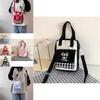Cute Street Style Nylon Shoulder Bag For Students With Zipper Closure And Inner Pocket
