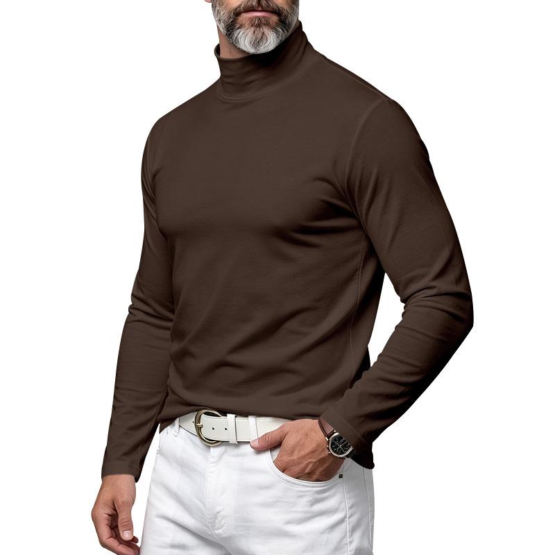 Men S Autumn Winter Slim Fit Half Mock Neck Long Sleeve T Shirt
