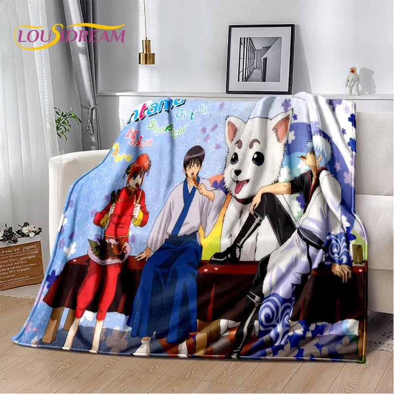 Gintoki Kagura Gintama Anime Soft Plush Blanket,Flannel Blanket Throw Blanket for Living Room Bedroom Bed Sofa Picnic Cover Kids