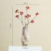 Shu Men Wabi-Sabi Stil Keramikkrug: Retro-Musterung, verwitterte Textur, Trockenblumen-Vase für Wohnzimmer- oder Esstisch-Dekoration