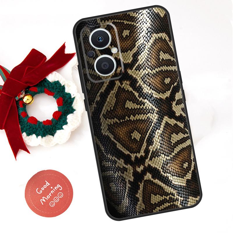 Snake Skin Funda For OPPO Reno 10 11 12 13 14 Pro 11F 12F 13F 14F 7 8 Lite OPPO Find X8 X6 X9 Pro Case