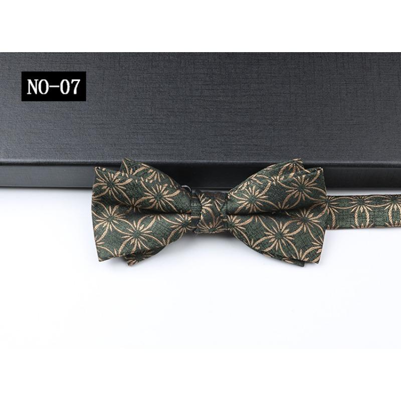 Business Bow Tie Men'S Shirt Suit Gentleman Pattern High-End Wedding Hosting Banquet Bow