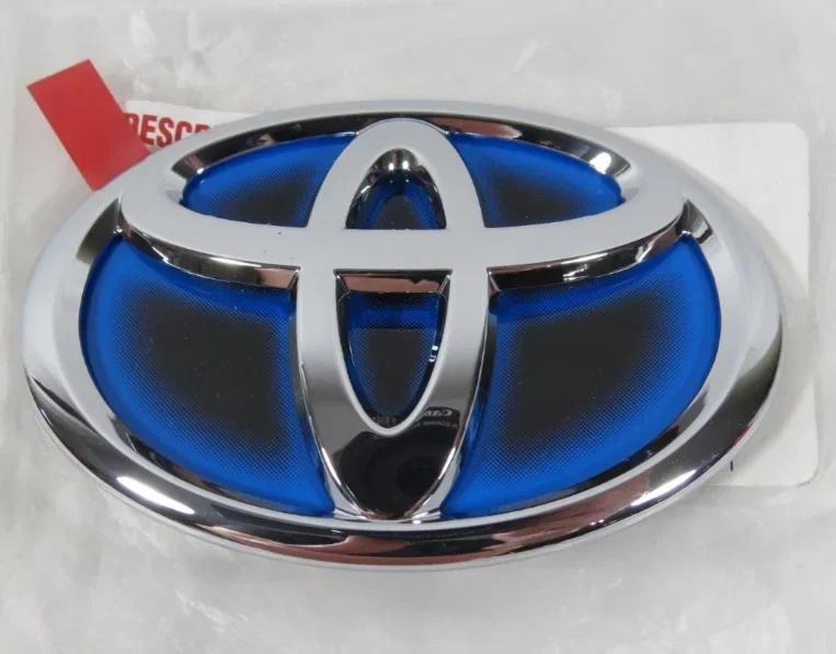 

1Pc 3D Car Hybrid Blue Logo Front Grill Hood trunk Emblem for Toyota Corolla Camry RAV4 Hilux Highlander Yaris Alphard HRV Reiz 10cmX7cm