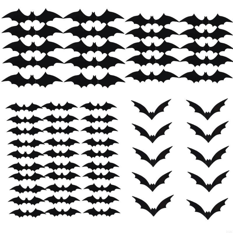 Flying Bat Decals Adhesive PVC Stickers Halloween Decorations for Wall Window