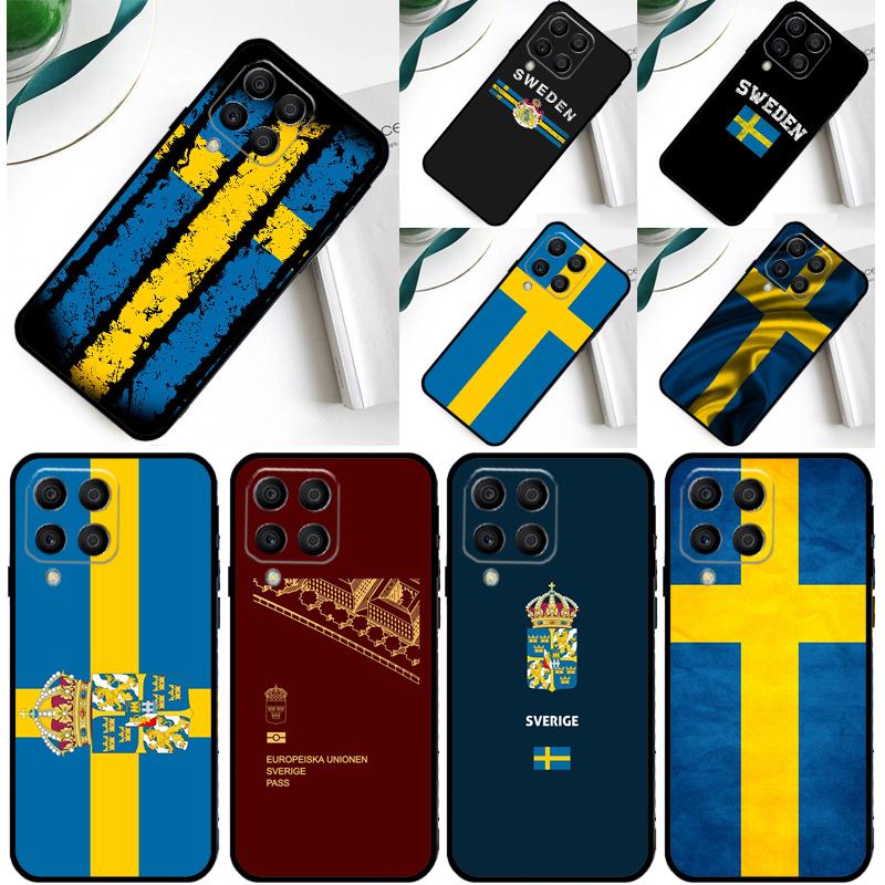 Sweden Flag Cover For Samsung Galaxy M54 M14 M34 M33 M13 M23 M53 M15 M55 M31 M51 M20 M30s M32 M52 Case