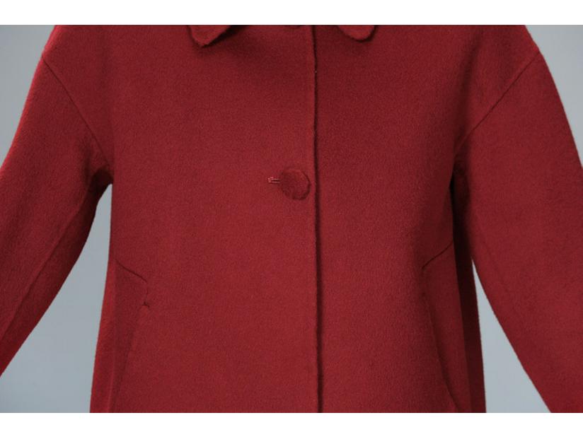 2025 Autumn/Winter Short Double-Sided Cashmere Coat for Middle-Aged & Elderly Women - High-End Casual Style