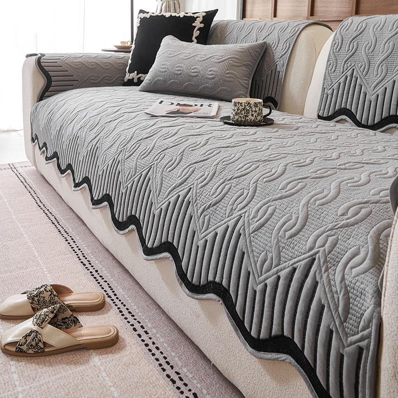 

Premium Sofa Cushion New Four-Season Universal Fixed Non-Slip Seat Cushion Special-Shaped Straight Leather Sofa Cover 70*70cm