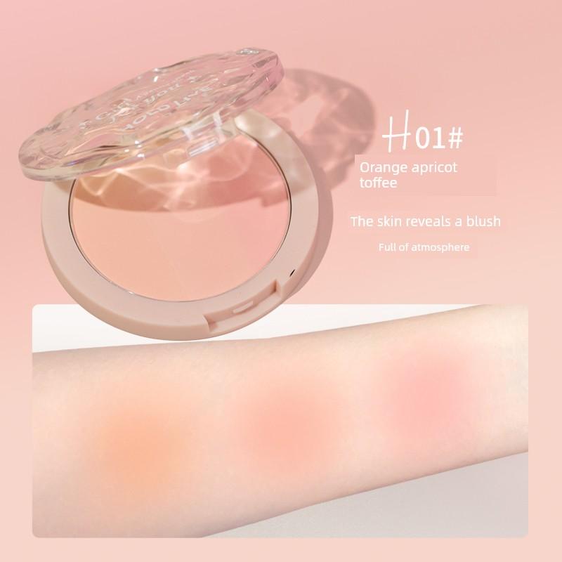 Hold Live Light and Shadow Three-Color Gradient Blush Natural Brightening Expanding Color Blush Purple Contouring for Female Students Daily Use