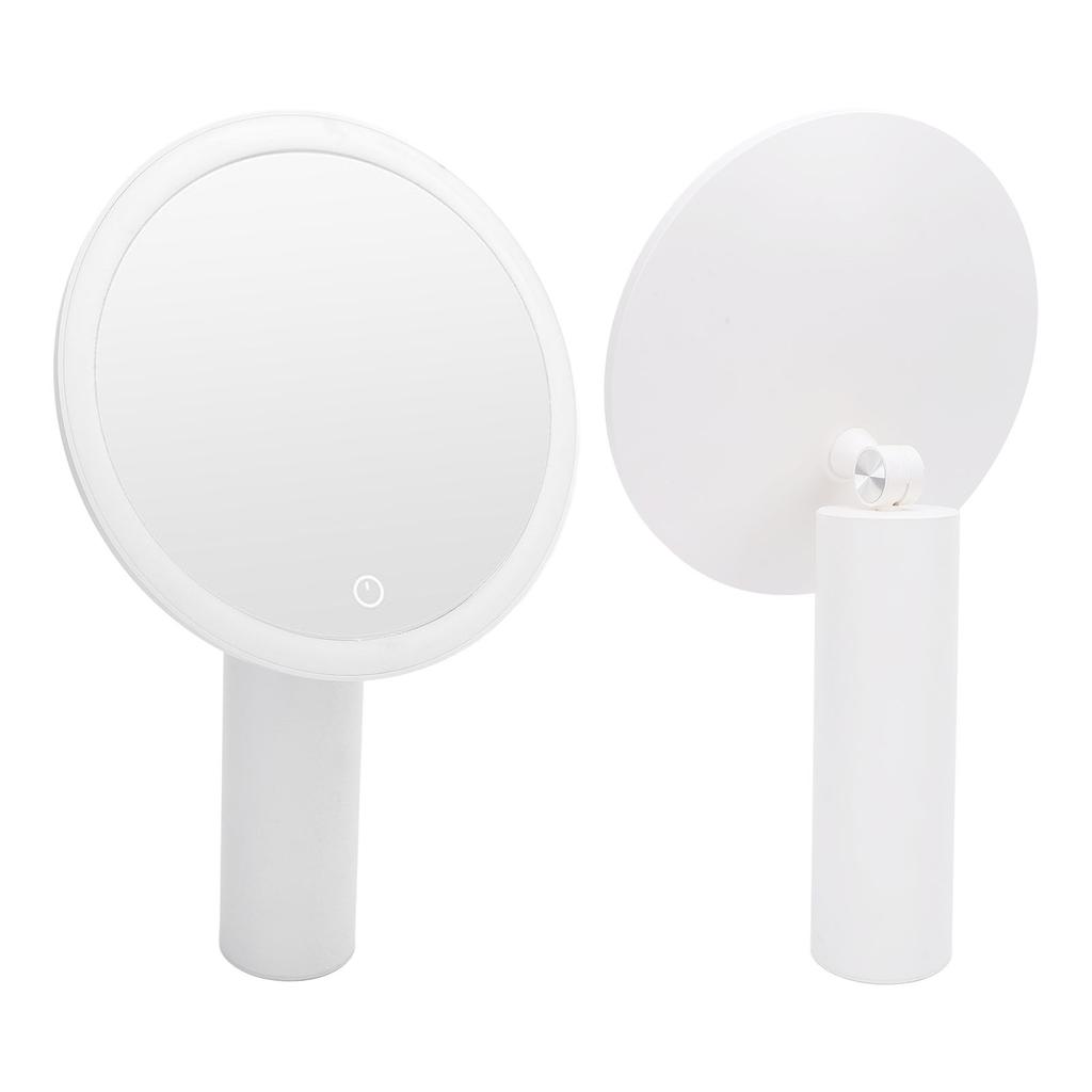 Desktop Lighted Makeup Mirror 3 Color Temperature Dimmable Cordless LED Light Vanity Mirror for Dorm
