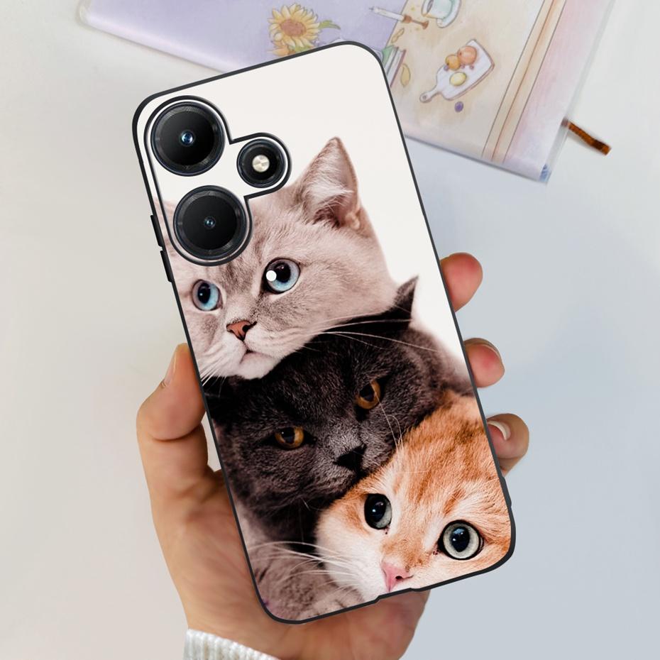 For Infinix Hot 30i 30 Play NFC Phone Case Beautiful Butterfly Flower Painted Soft Silicon Cases For Infinix Hot30 30Play Hot30i