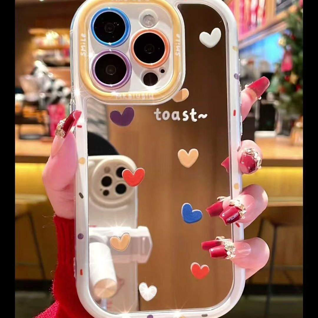

Simple love applies to Apple 16 mobile phone case iPhone mirror soft Xiaomi 14pro