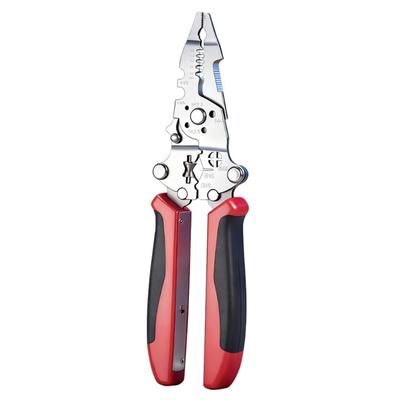 Space Saving Foldable Electrician Pliers Tool With Illumination For Wire Stripping Cutting And Crimping In Low Light