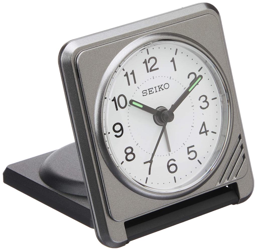 Seiko Clock Table Clock Alarm Clock Analog Small Body Size: 7.8 x 17.2 x 2.4cm QQ638S