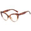 Gradient Color Fashion Cat Eye Glasses Frame Women Brand Designer Eyeglasses Ladies Transparent Optical Spectacles Eyewear