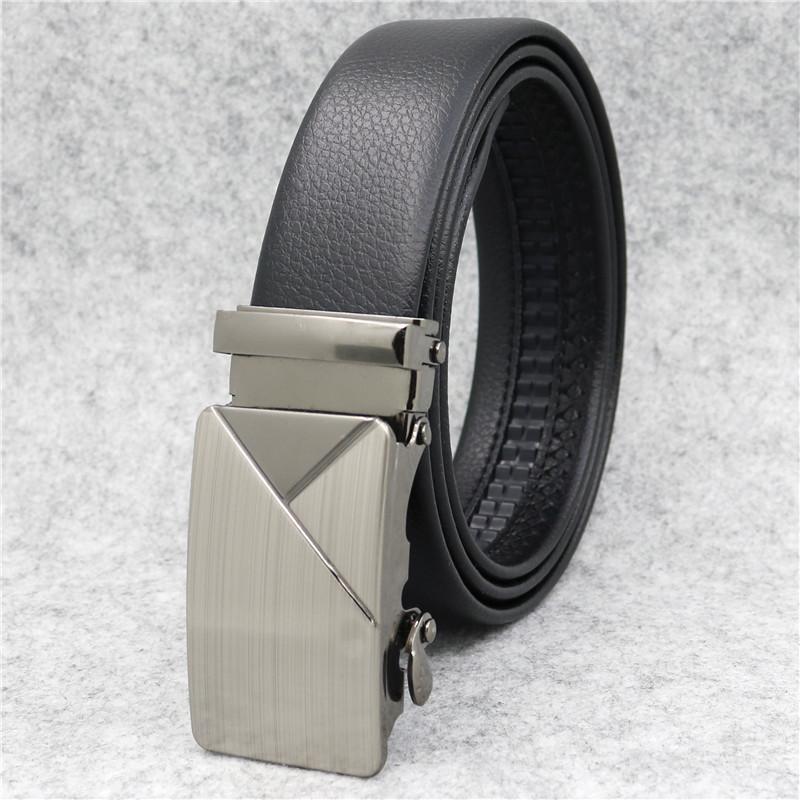 Hi Men's Leather Belt Luxury Designer Belts Men High Quality Male Metal Buckle Belt