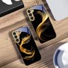 Schwebendes goldenes Band Für Samsung Galaxy S20 FE S21 S22 S23 Plus S24 Ultra 25Ultra S21+ S9+ S22Plus Goldene Glas-Handyhülle