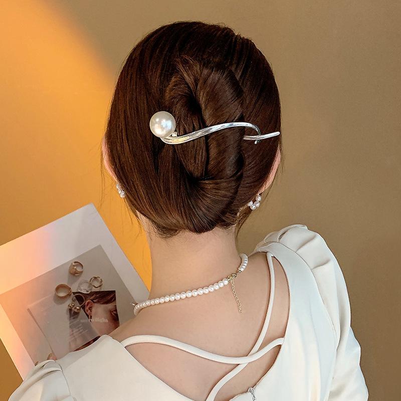 

Корейские металлические заколки для волос с жемчугом и бабочкой, модные милые заколки для хвоста, заколки для волос, головные уборы, женские аксессуары для волос