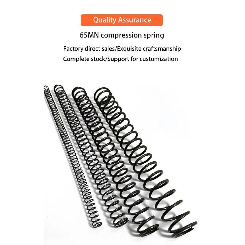65MN Strong Compression Spring Steel Mechanical Cylindrical Spiral Coil Rotor Return Force Diameter 0.5mm 1.0mm Length 100-500mm