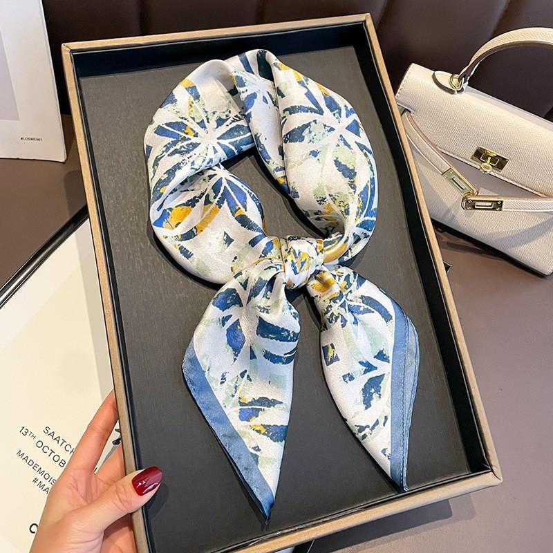 Silk 100% Mulberry Scarf Women's Spring Autumn New Style All-matching 70cm Small Square