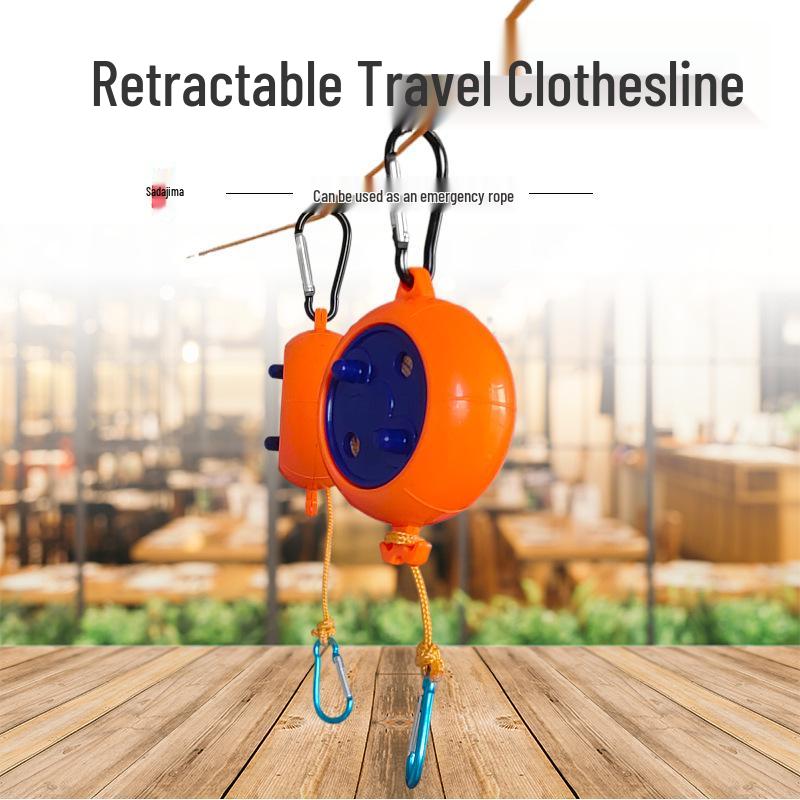 Compact 8m/10m Portable Travel Clothesline for Outdoor, Dorm, or Hotel Use