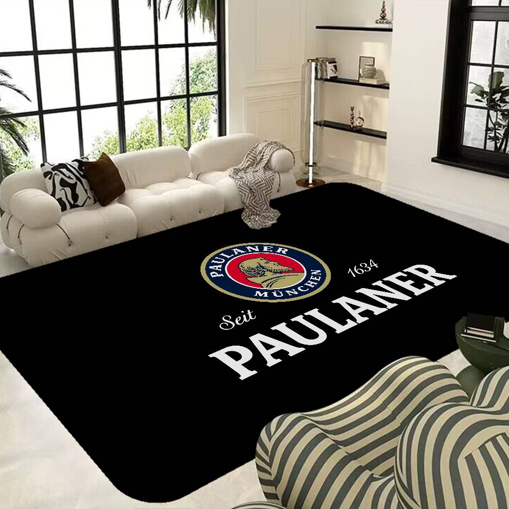 German Beer Paulaners Floor Mat Non-Slip Laundry Room Mat Laundry Decor Balcony Child Living Room Bedside Mats