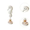 Sea Horse Figurine Seahorse Statue Beach Decoration Wooden for Cafe Hotel Home