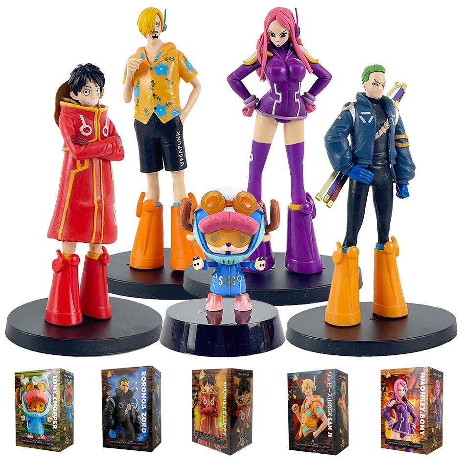 17cm Action Figures Of One Piece Characters Luffy, Zoro, Chopper, And Nami From Wanno Toys Desktop Collection Pvc Model