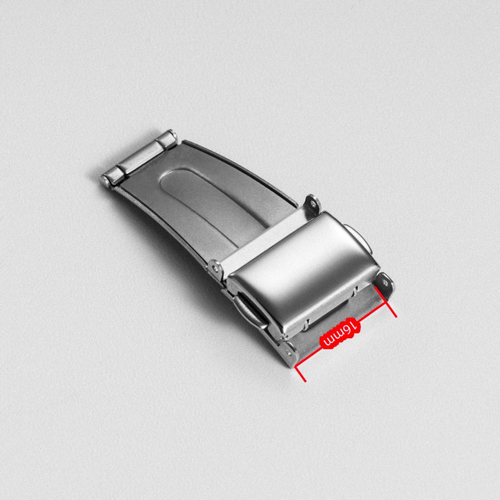 1PC 18MM 18MM 20MM Stainless Steel Double Push Button Clasp Buckle for Watch Strap Band Deployment Fold Buckle