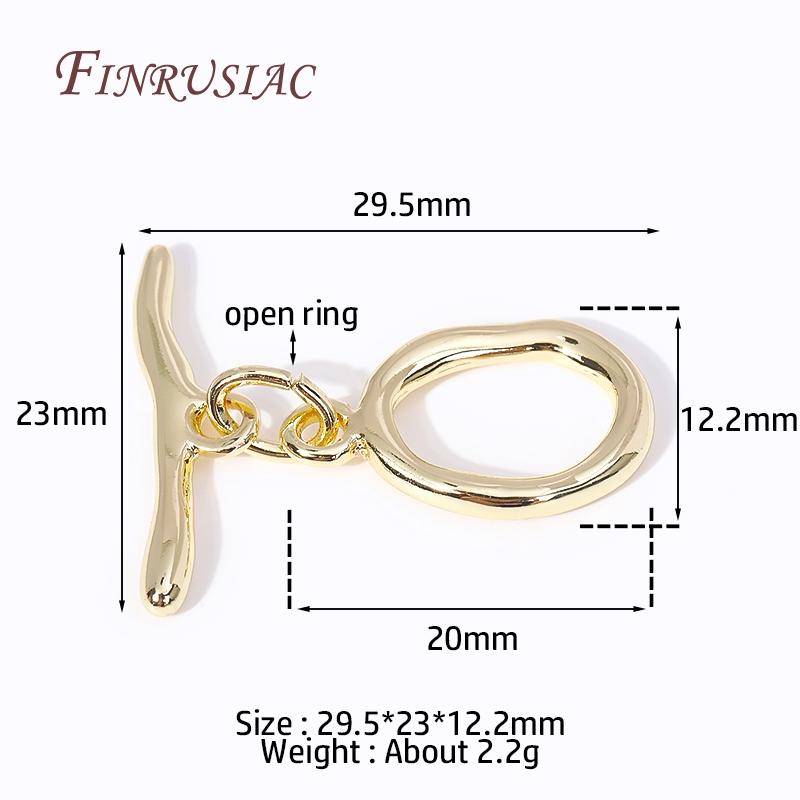 

18K Gold Plated Oval Shape O Toggle Clasps,Fashion Bracelet/Necklace Connect Clasps For Jewelry Making DIY Accessories 2 Pieces