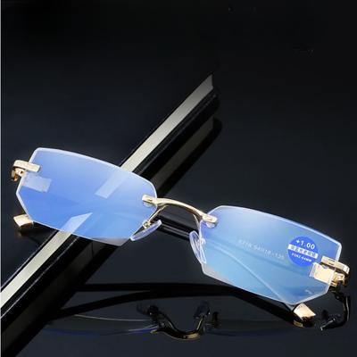 Latest Anti Blue Light Glasses Business Reading Glasses Rimless Presbyopic Eyeglasses for Women Men Reader Eyewear