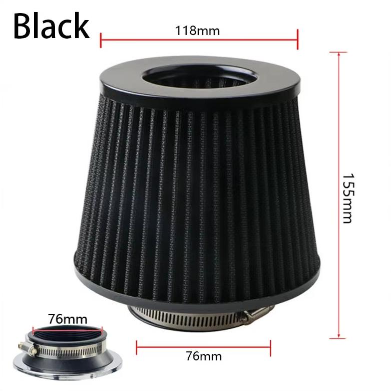 Car Modified 76MM Universal High Flow Mushroom Head Air Filter Air Intake Kit For Automotive Parts Cold Air Intake Air Filter