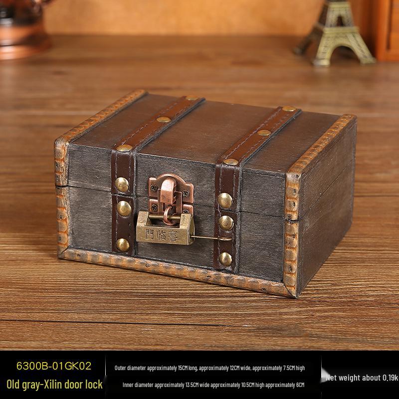 Personalized Retro Wooden Jewelry Box for Necklaces and Earrings - Decorative Storage and Gift Packaging